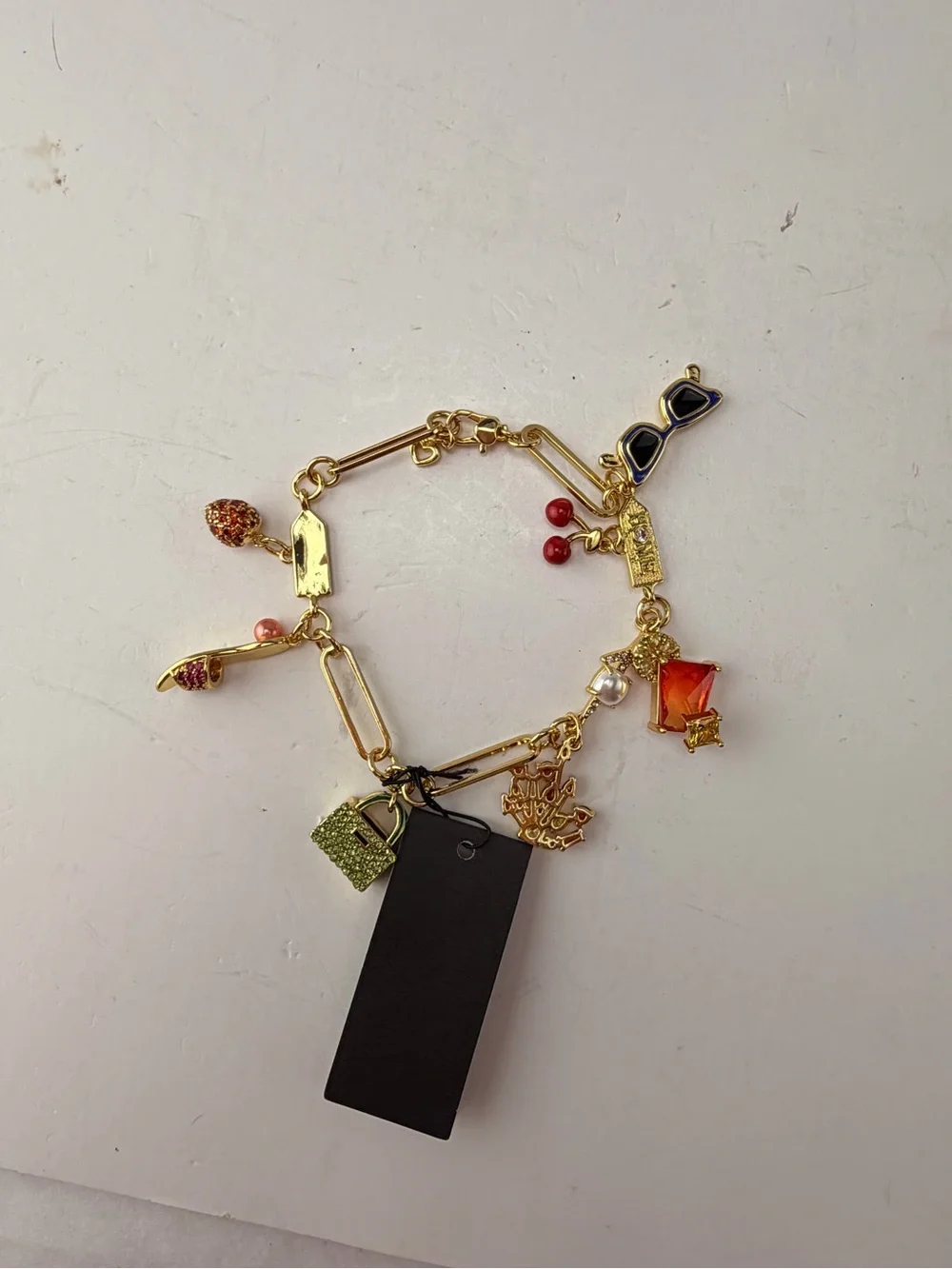 NWOT Kate Spade Gold Sweet Treasures Charm Bracelet